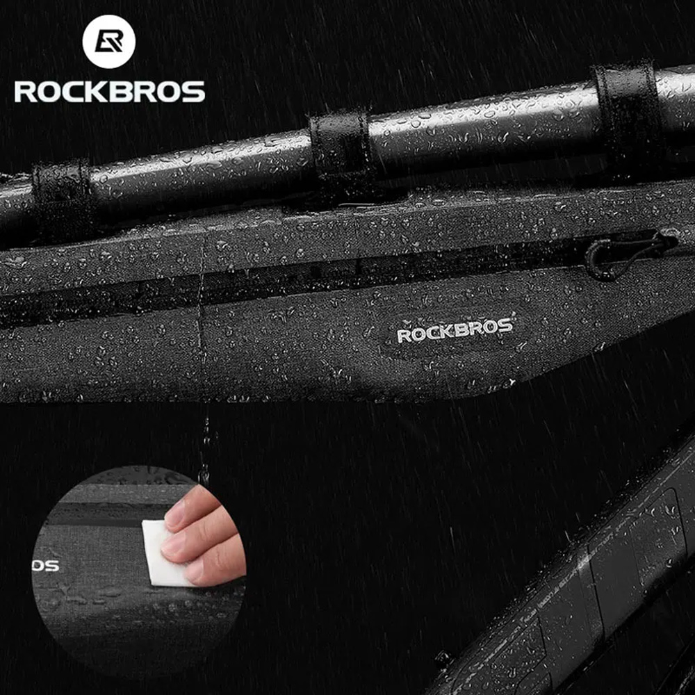 Rockbros AS-052 ūdensizturīga velosipēda rāmja soma, pelēka