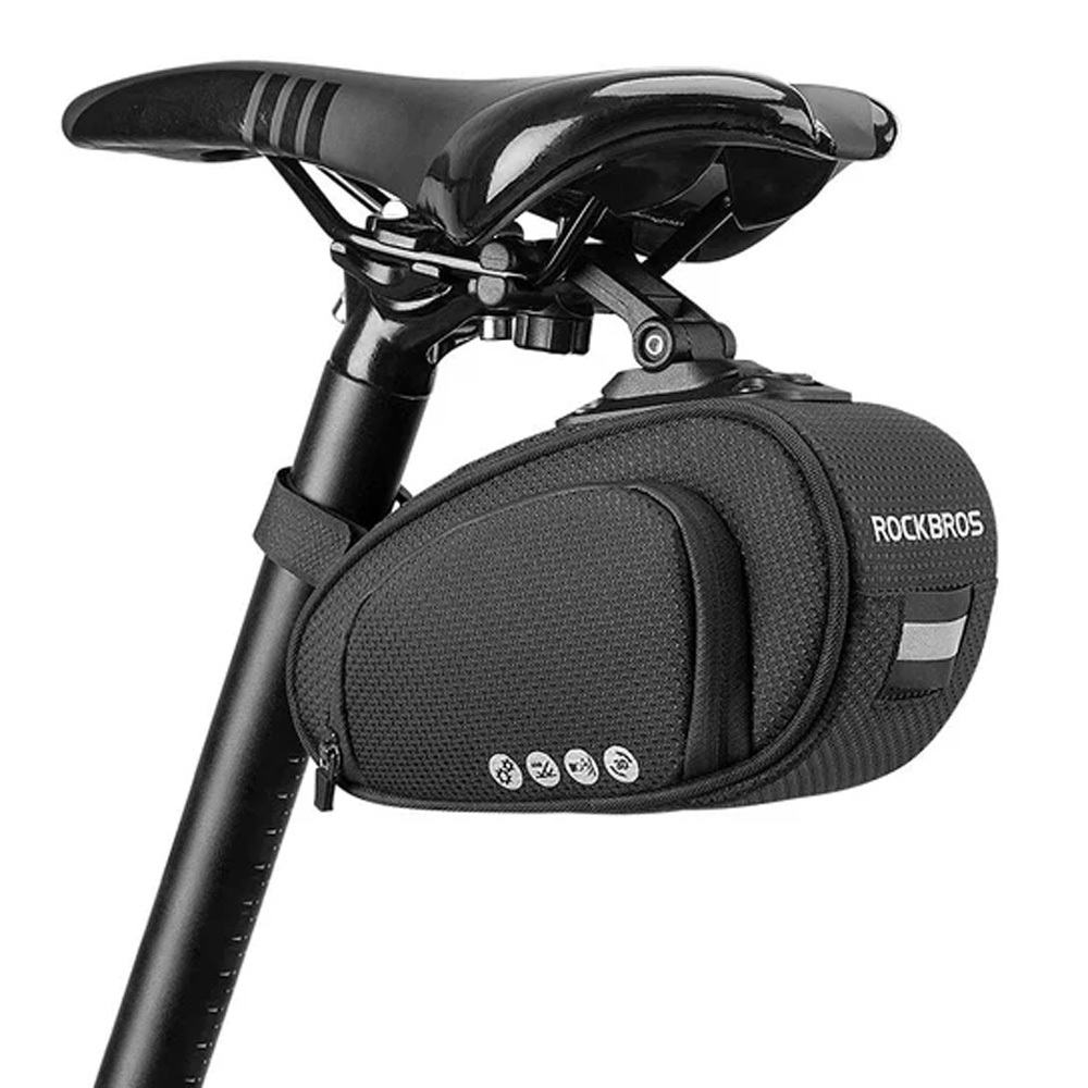 Rockbros C40 zem sēdekļa velosipēda soma, melna