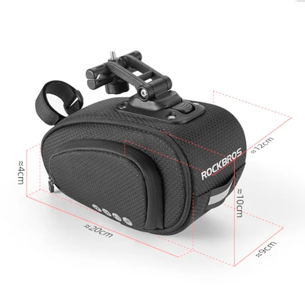 Rockbros C40 zem sēdekļa velosipēda soma, melna