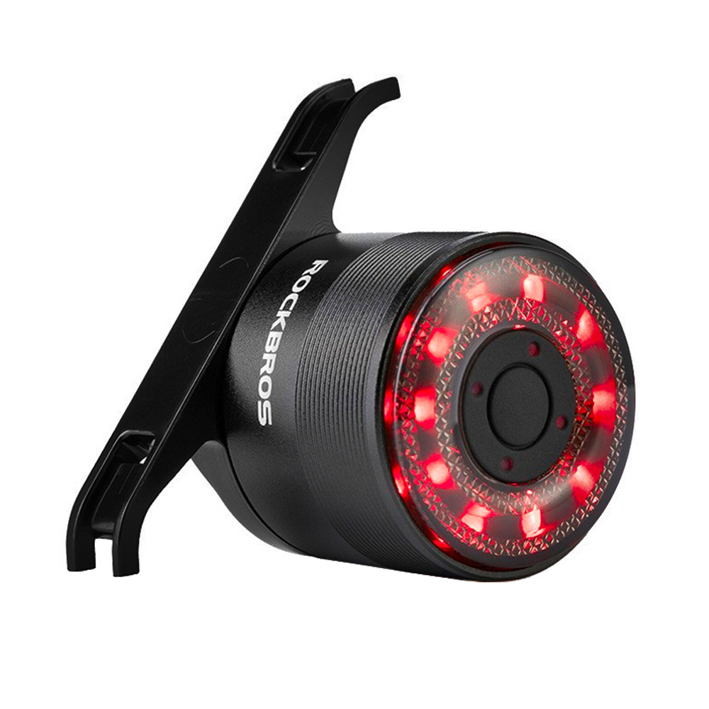 Rockbros Q1 velosipēda aizmugurējais lukturis 7 krāsu LED, melns