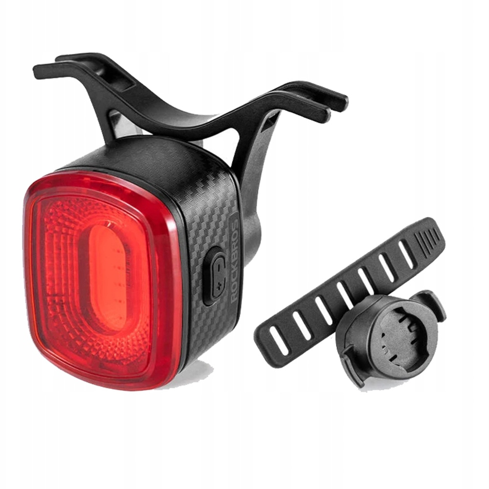 Rockbros Q2S LED aizmugurējais velosipēda lukturis ar Smart Stop sistēmu, melns