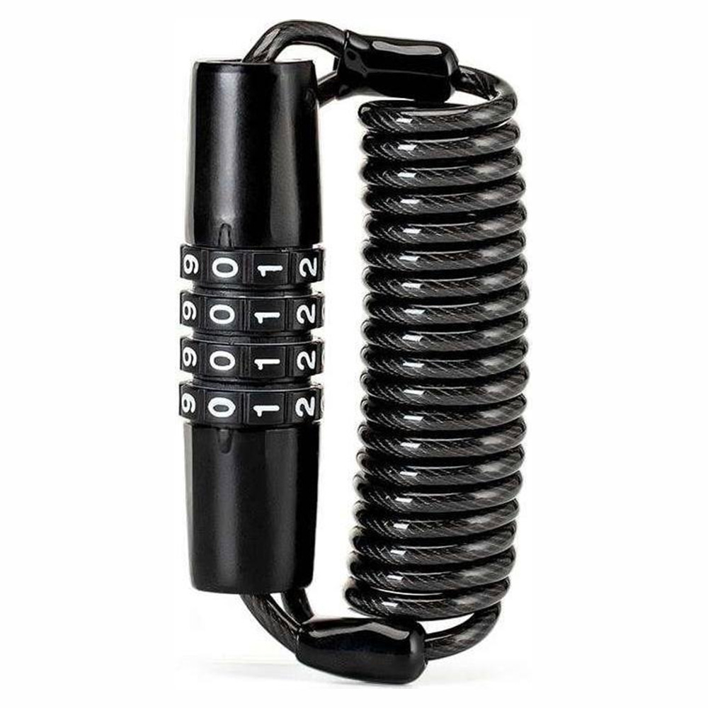 Rockbros T609 velosipēda saslēdzējs ar kodu, 1.5 m, melns
