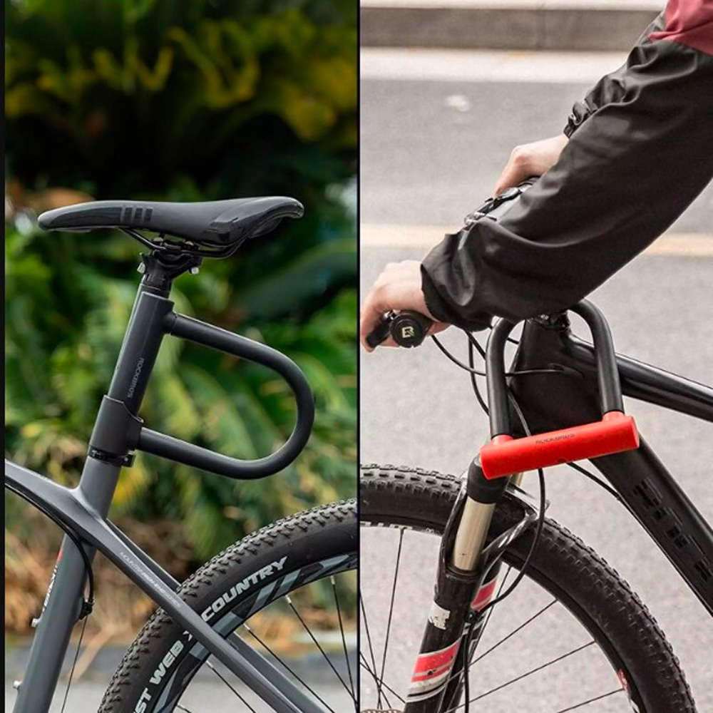 Rockbros RKS610-BK U-veida velosipēda slēdzene, melna