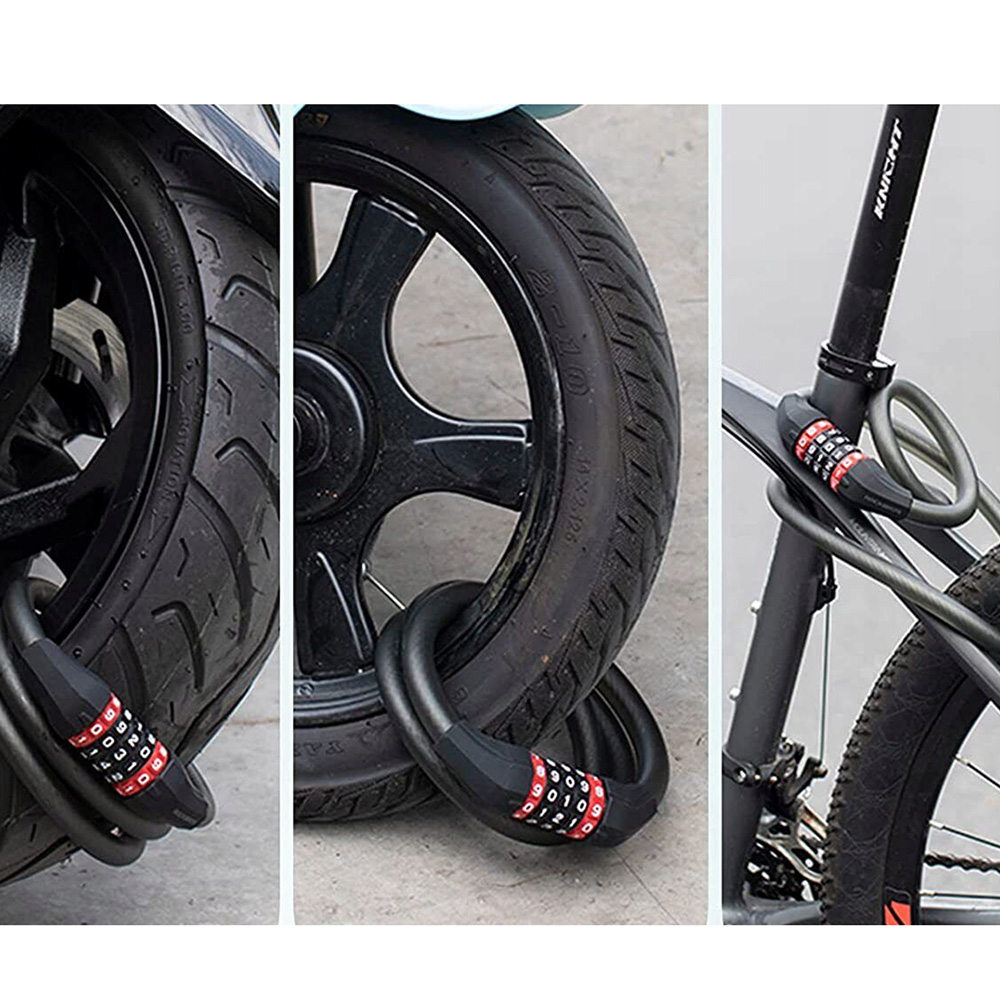 Rockbros RKS507-1BK velosipēda saslēdzējs ar kodu 1.8 m, melns