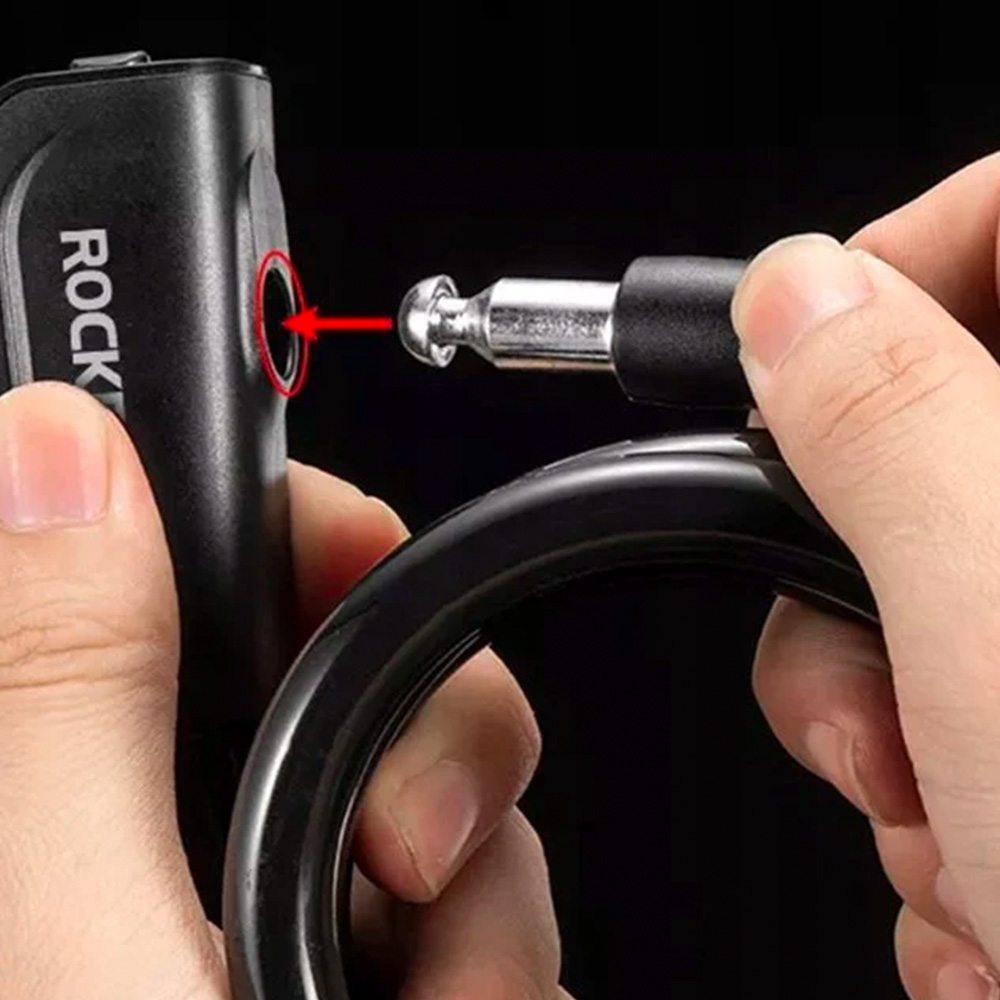 Rockbros RKS515-BK velosipēda slēdzene ar atslēgu, 1.1 m, melna