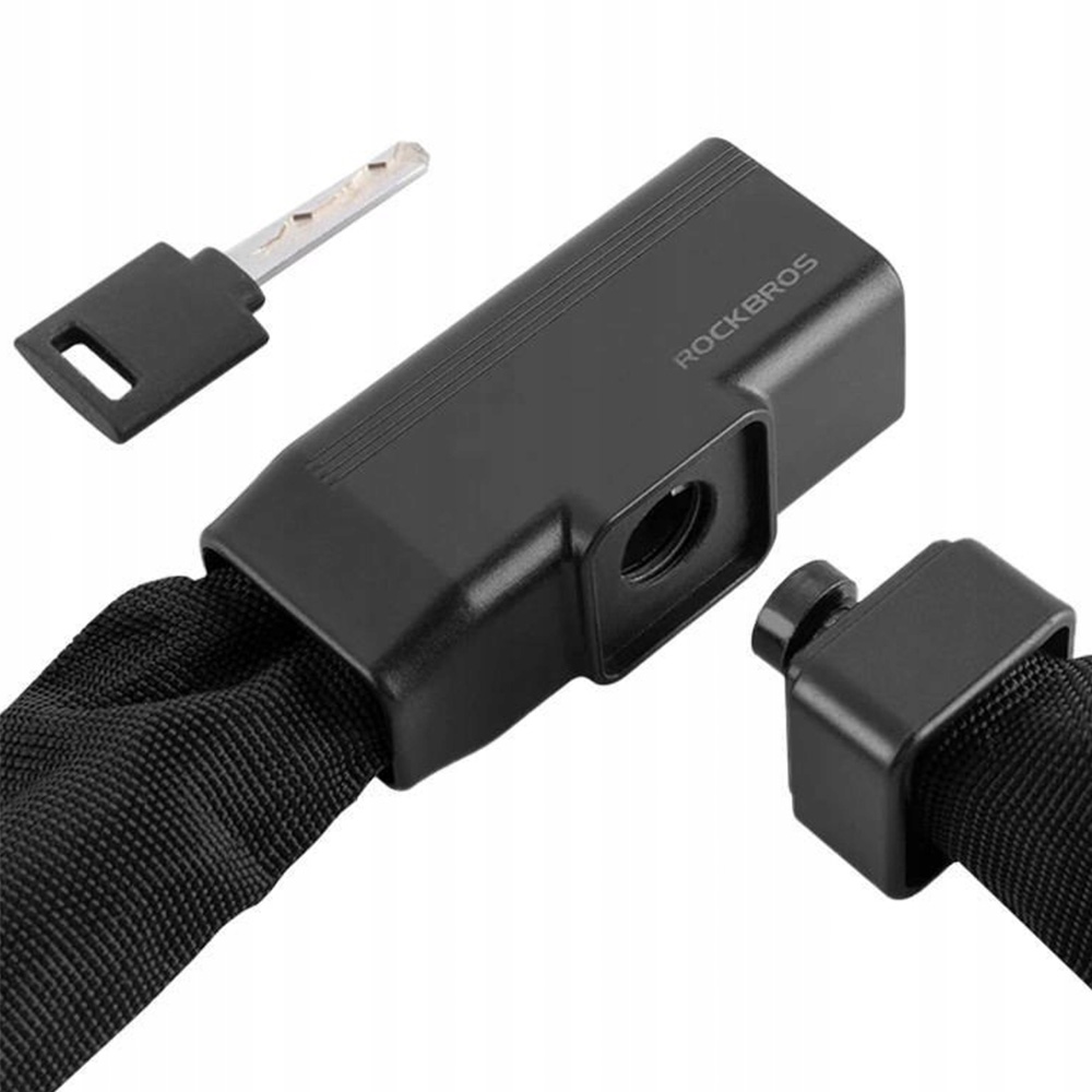 Rockbros 32430708001 velosipēda slēdzene ar atslēgu, 0.97 m, melna