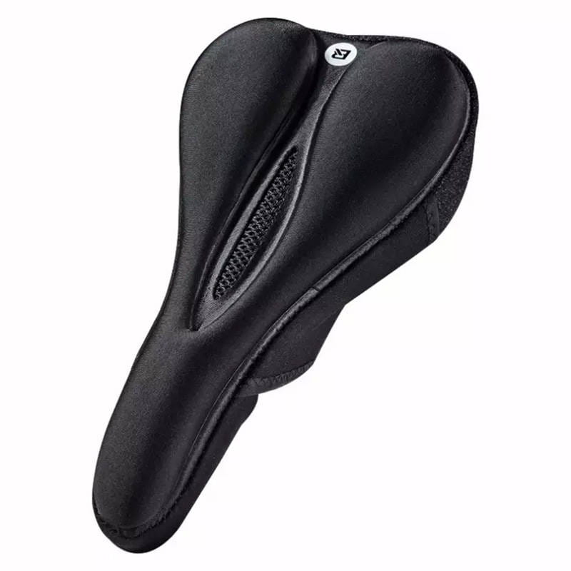 Rockbros LF047-S silikona gela velosipēda sēdekļa pārvalks, M izmērs, melns
