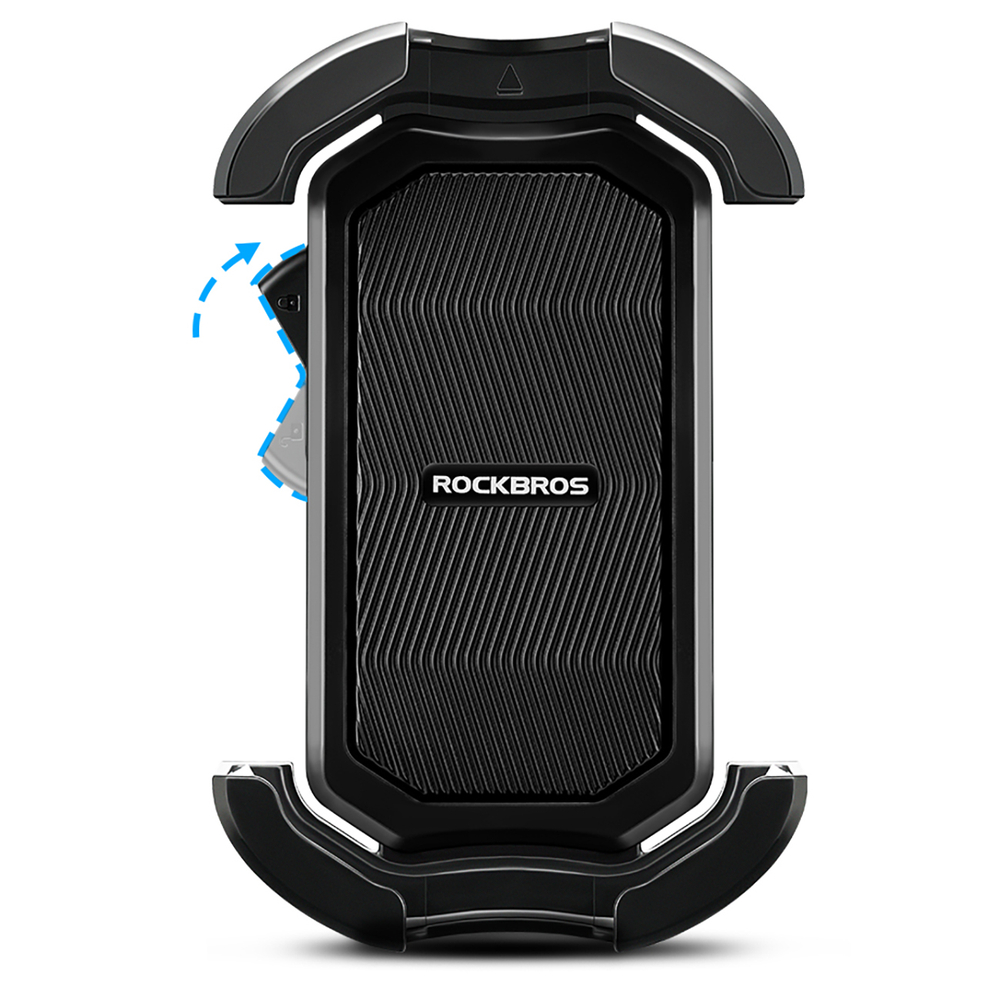 Rockbros 25210032001 velosipēda / motocikla tālruņa turētājs uz stūres, melns