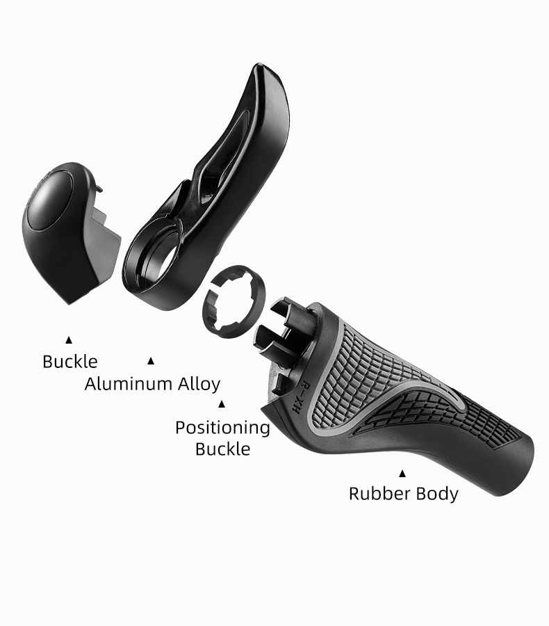 Rockbros BT1007B velosipēda rokturu komplekts ar radziņiem, melns