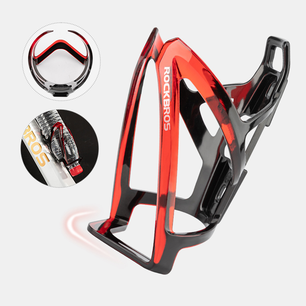 Rockbros FK338 velosipēda pudeļu turētājs, melns/sarkans