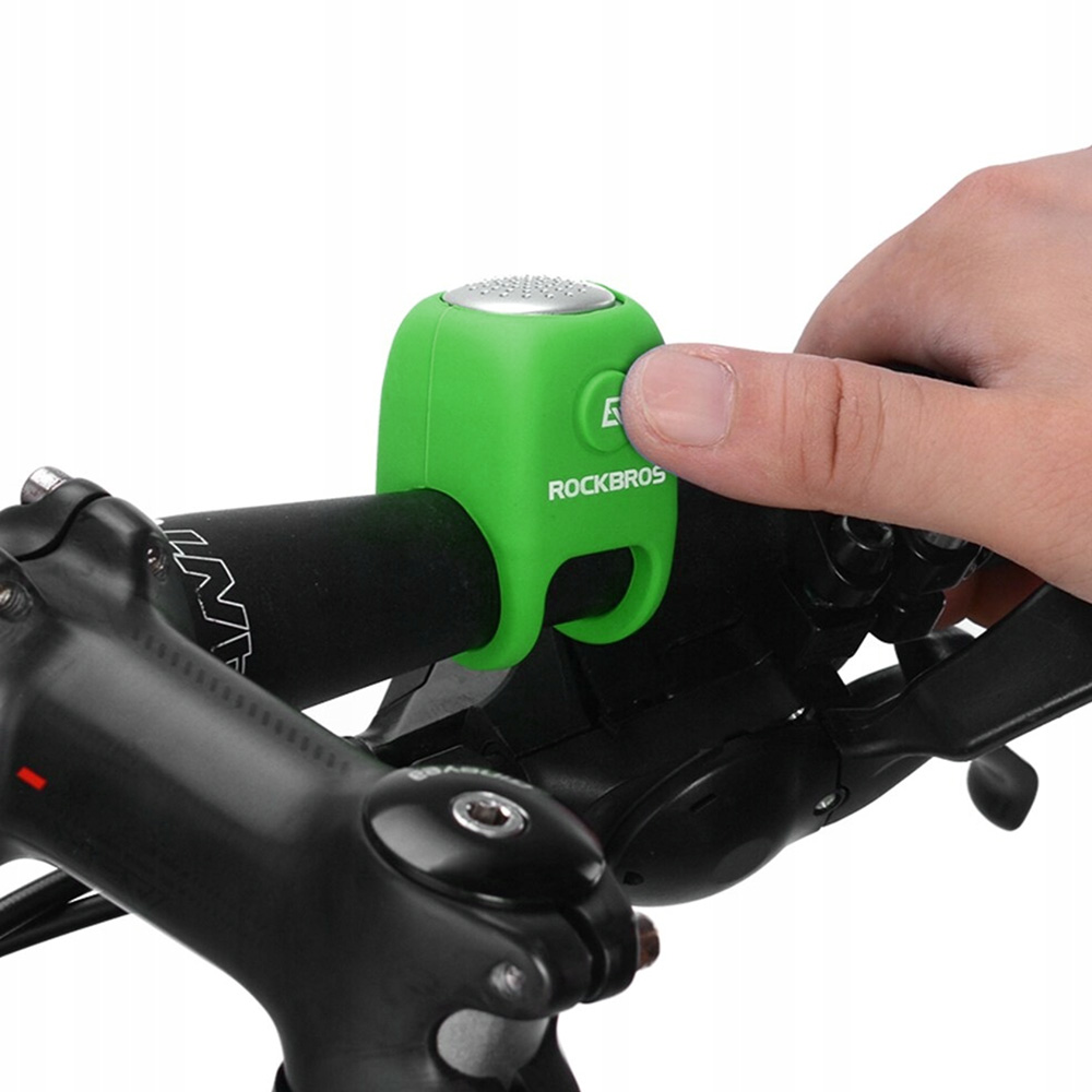 Rockbros CB1709GN elektroniskais velosipēda zvans, zaļš