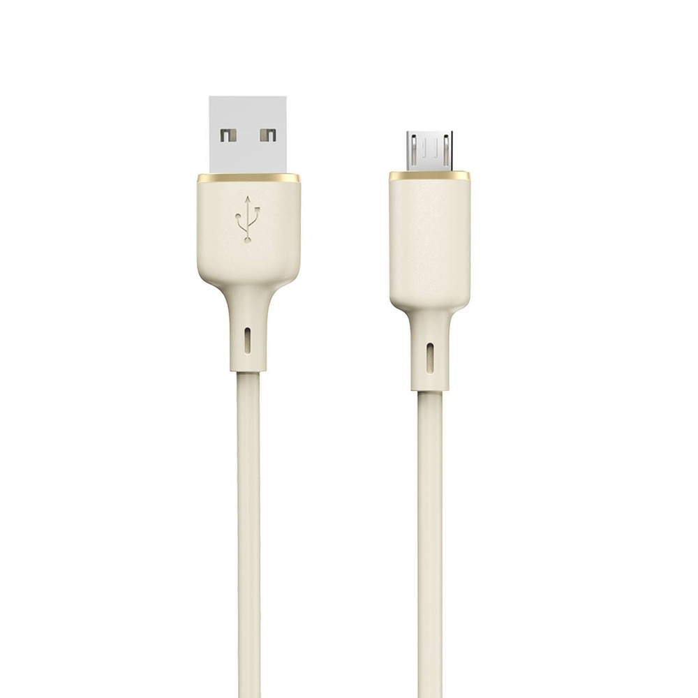 Dudao L7SM USB-A - micro USB kabelis 5A 1m, bēšs