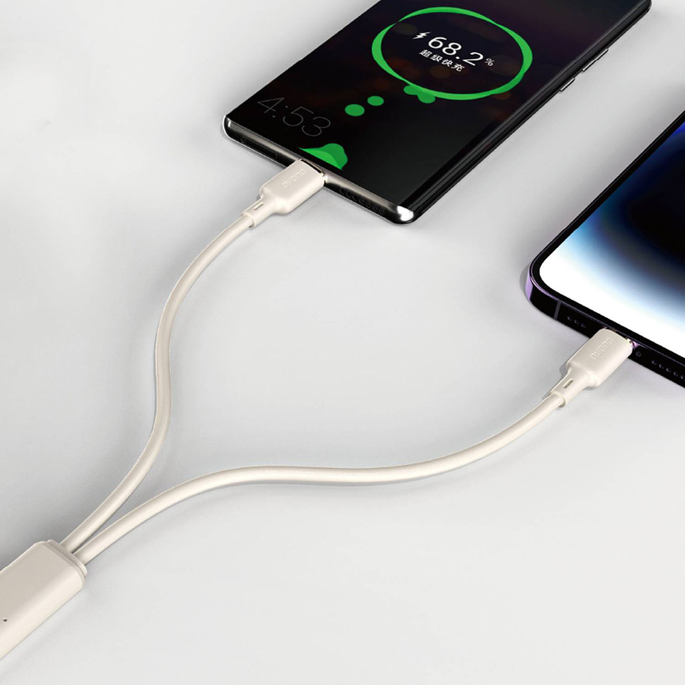 Dudao L7SCL USB-C uz Lightning kabelis 30W 1m, bēšs