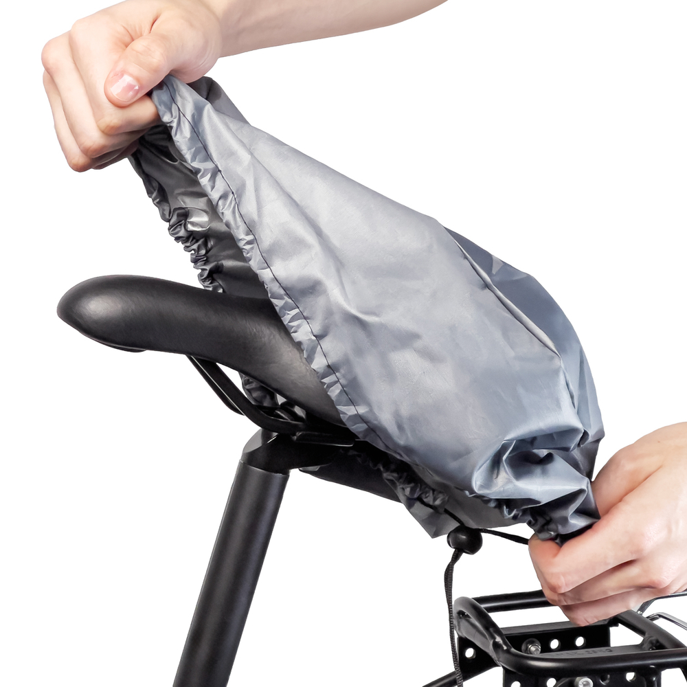 Ūdensizturīgs velosipēda sēdekļa pārvalks, pelēks