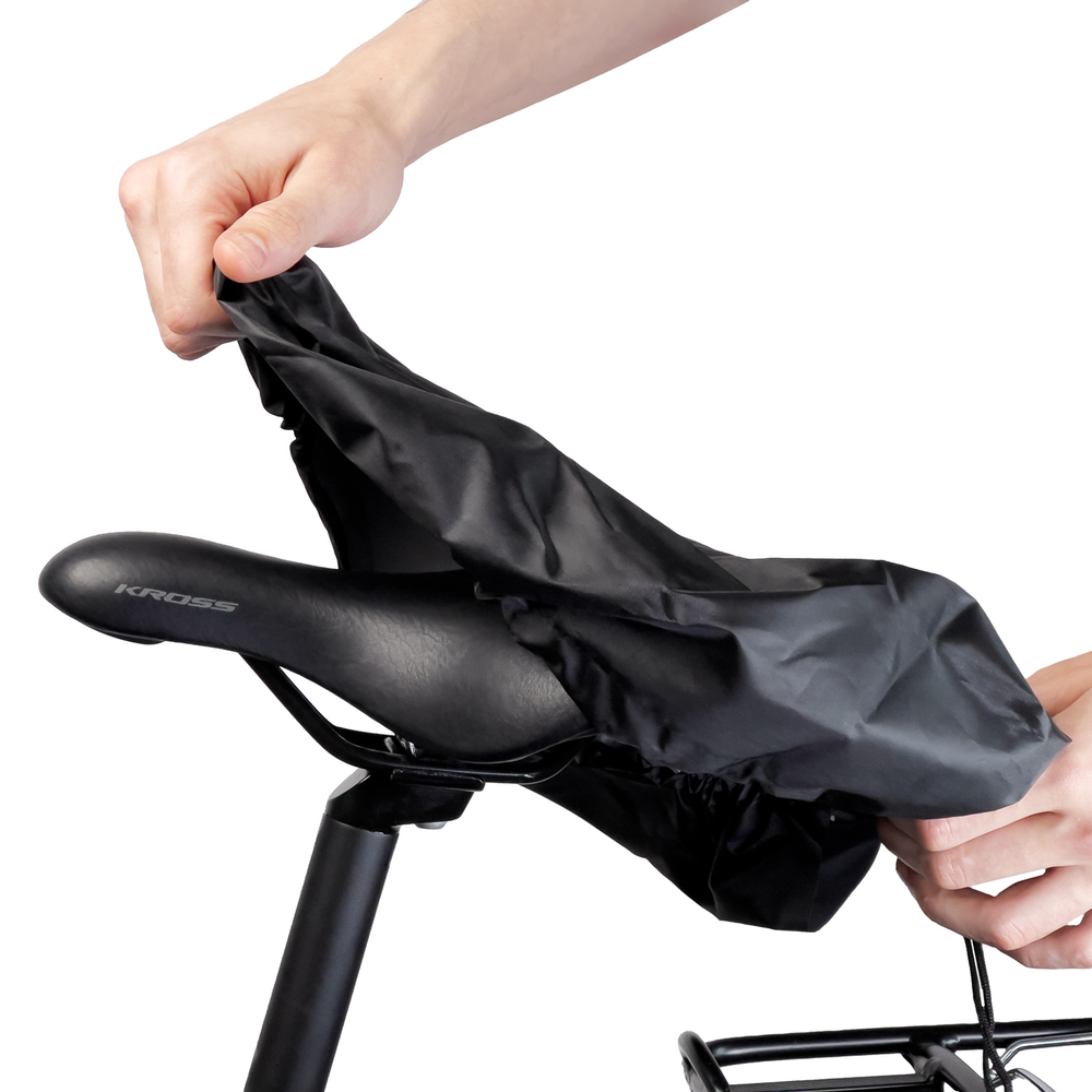 Ūdensizturīgs velosipēda sēdekļa pārvalks, melns