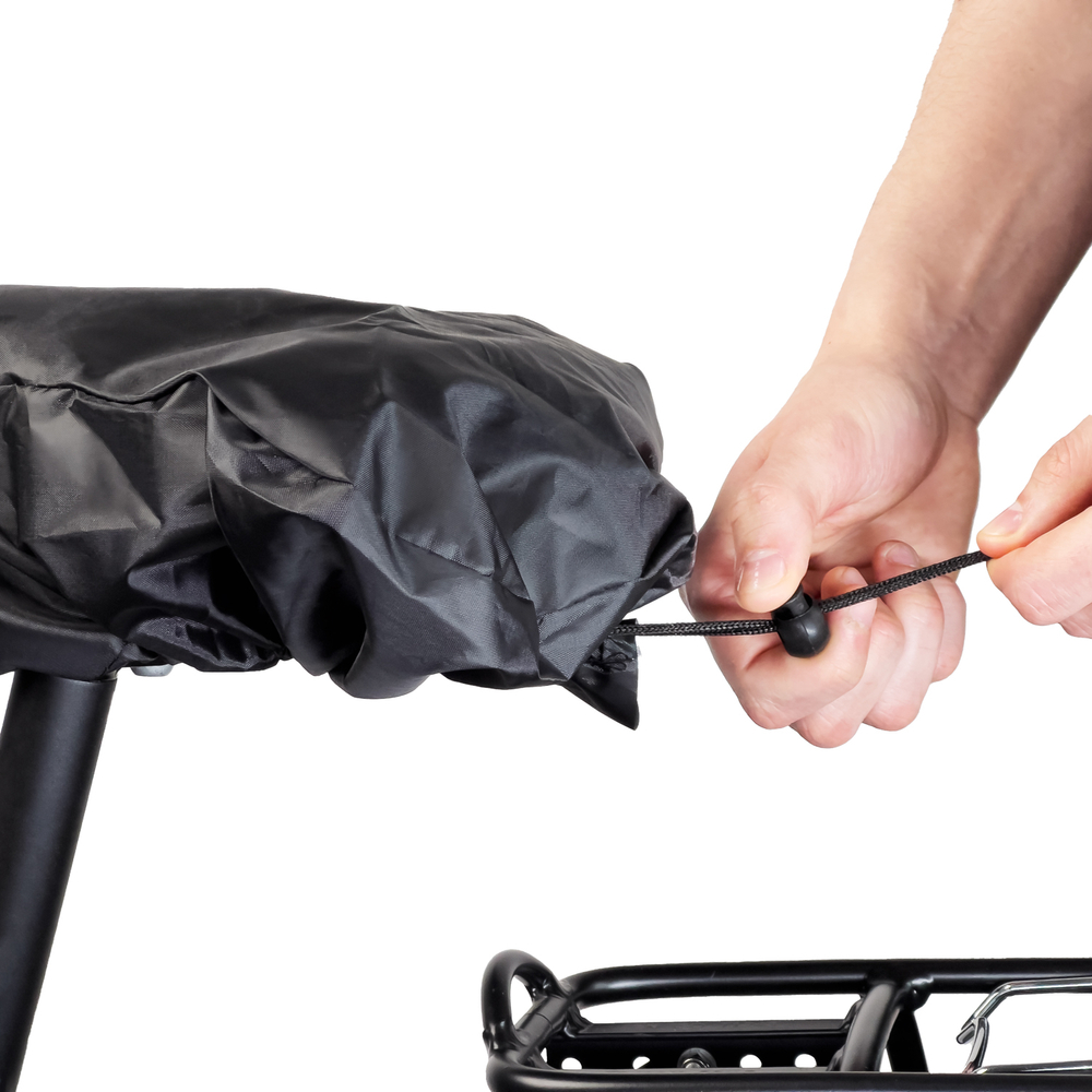 Ūdensizturīgs velosipēda sēdekļa pārvalks, melns