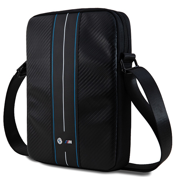 BMW Carbon & Blue Stripe soma 10" planšetdatoram - melna | bag for a tablet black