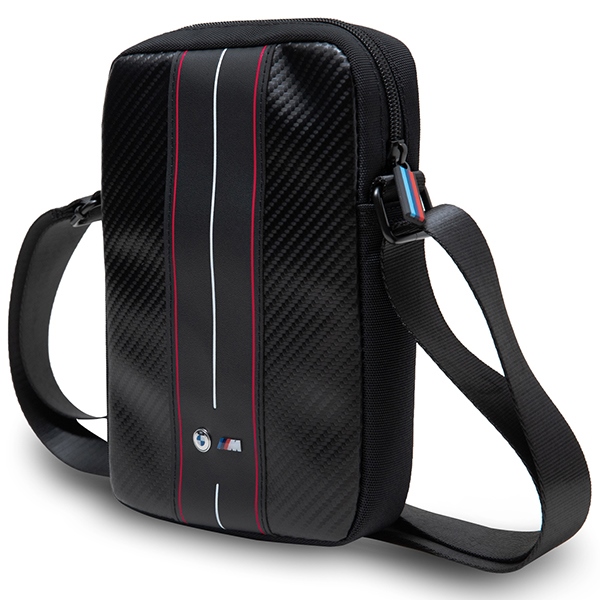 BMW Carbon & Red Stripe soma 8" planšetdatoram - melna | bag for tablet black