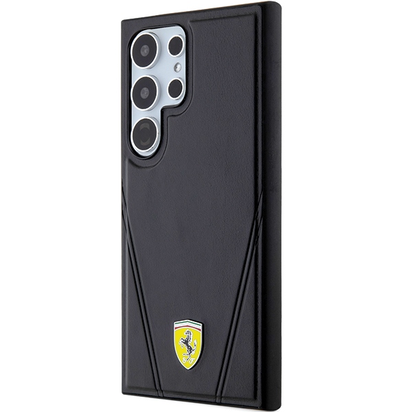 Ferrari Samsung Galaxy S24 Ultra vāciņš Hot Stamp V Lines MagSafe, melns