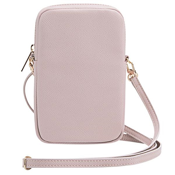 Guess tālruņa somiņa ZIP Leather Triangle, rozā