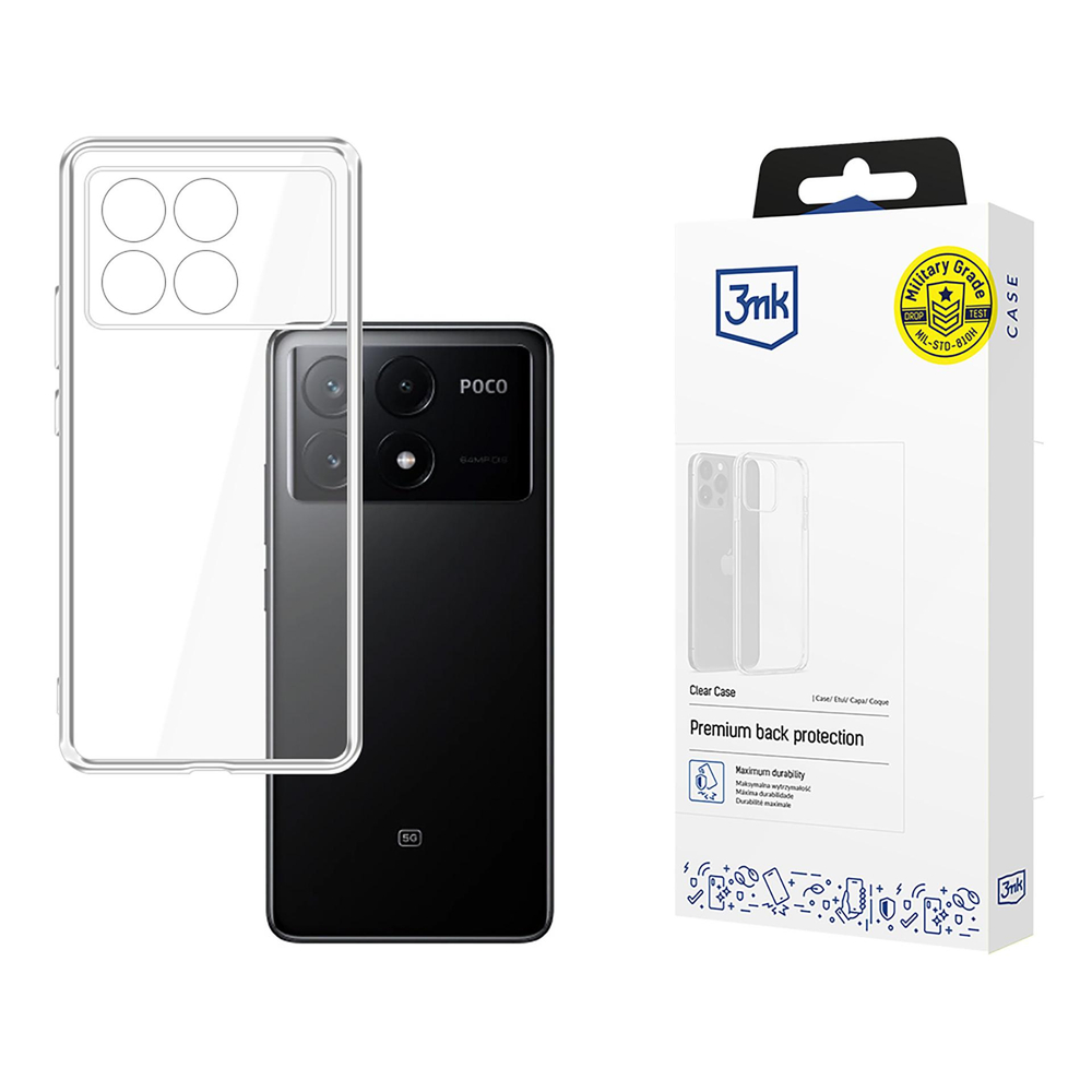 3mk Xiaomi Poco X6 Pro 5G vāciņš Clear Case, caurspīdīgs