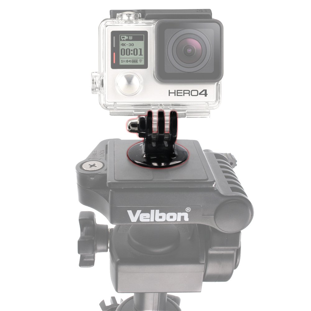 Sporta kameras adapteris GoPro stiprinājumam uz 1/4" vītni, melns