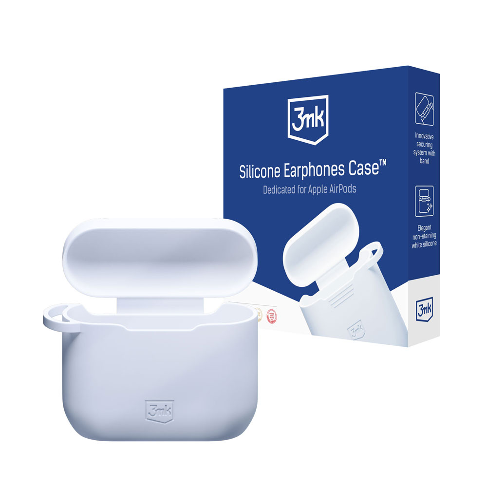 3mk AirPods 3 silikona maciņš Silicone Case, balts