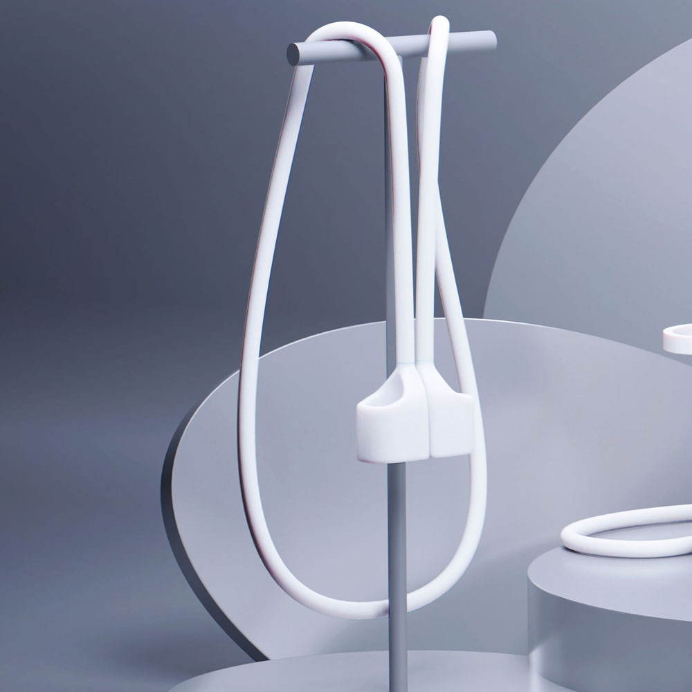 3mk AirPods 3 silikona maciņš Silicone Case, balts