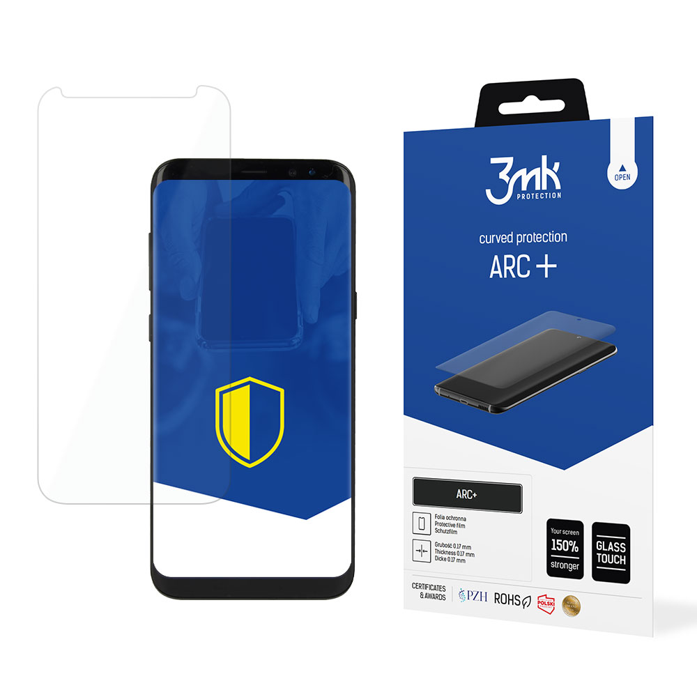 Samsung Galaxy S8+ Plus (G955F) Aizsargplēve uz Visu Ekrānu | 3MK ARC+ Protective Film Rounded Fullscreen Protector