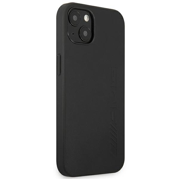 Mercedes iPhone 14 vāciņš Leather Hot Stamped, melns