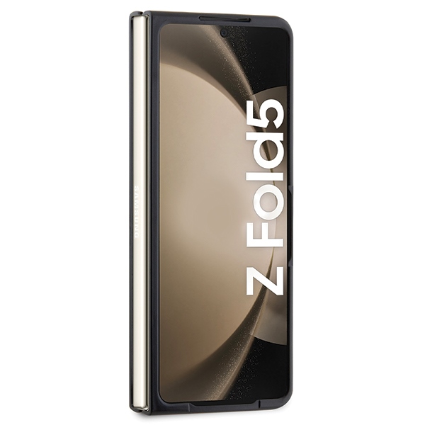 BMW Samsung Galaxy Z Fold 5 vāciņš Leather Hot Stamp, melns