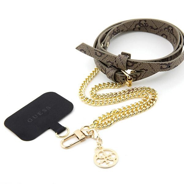 Guess 4G Chain CBDY universāla tālruņa siksniņa - brūna