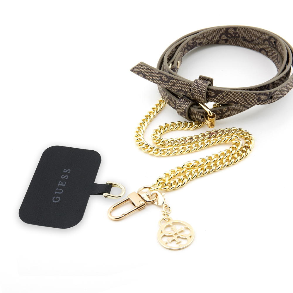Guess 4G Chain CBDY universāla tālruņa siksniņa - brūna