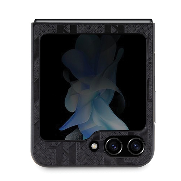 Karl Lagerfeld Saffiano Monogram Choupette Pin vāciņš Samsung Galaxy Z Flip 5, Melns