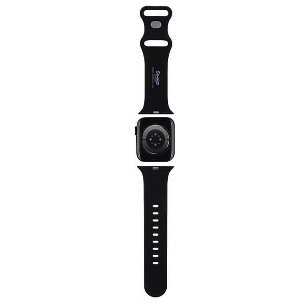 Hello Kitty Apple Watch 38 / 40 / 41 mm siksniņa Silicone Kitty Head, melna