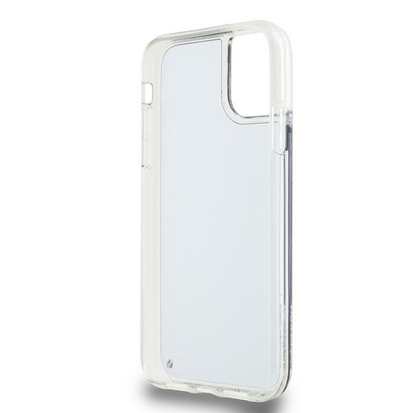 DKNY iPhone 11 / Xr vāciņš Liquid Glitter Big Logo, melns