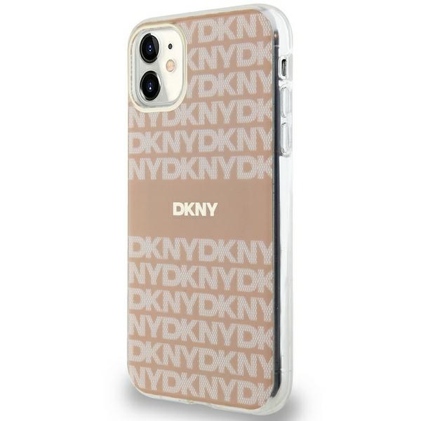 DKNY iPhone 11 / Xr vāciņš IML Mono & Stripe MagSafe, rozā