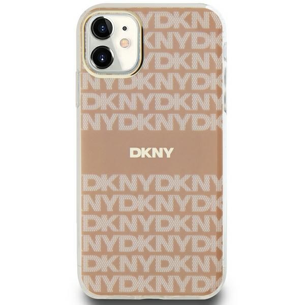 DKNY iPhone 11 / Xr vāciņš IML Mono & Stripe MagSafe, rozā