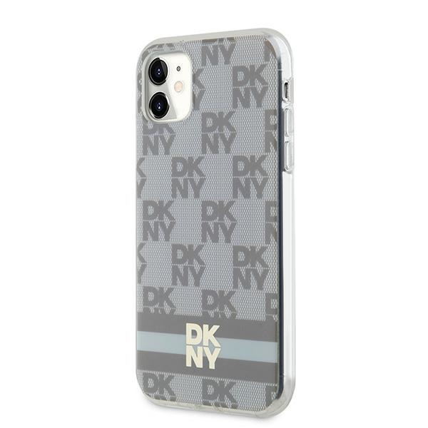 DKNY iPhone 11 / XR vāciņš IML Checkered Mono Pattern MagSafe, bēšs