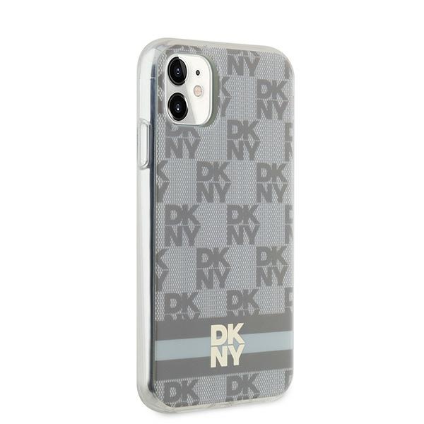 DKNY iPhone 11 / XR vāciņš IML Checkered Mono Pattern MagSafe, bēšs