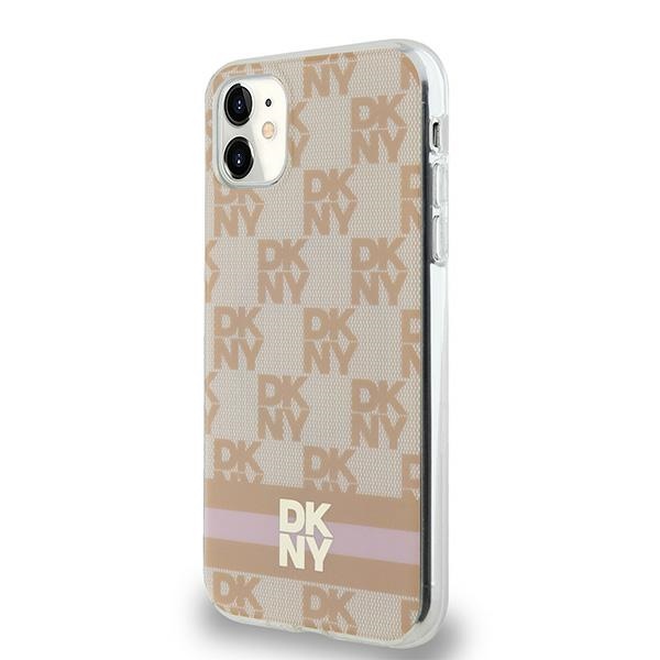 DKNY iPhone 11 / XR vāciņš IML Checkered Mono Pattern MagSafe, rozā