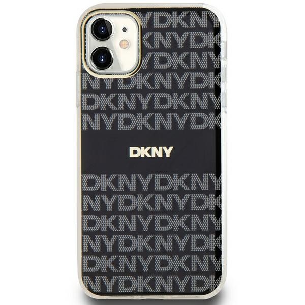 DKNY iPhone 11 / XR vāciņš IML Mono & Stripe MagSafe, melns