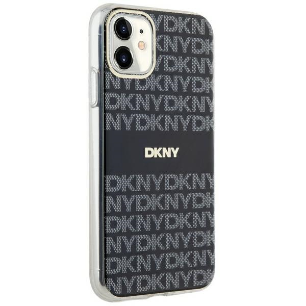 DKNY iPhone 11 / XR vāciņš IML Mono & Stripe MagSafe, melns