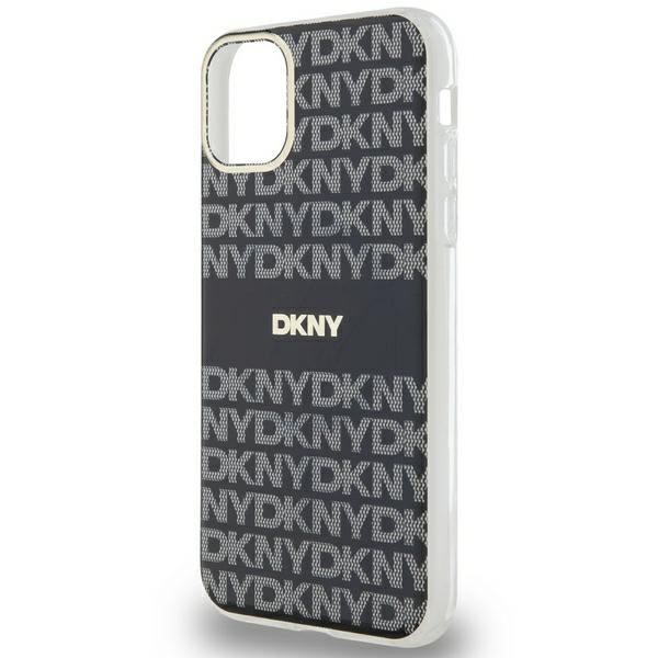 DKNY iPhone 11 / XR vāciņš IML Mono & Stripe MagSafe, melns