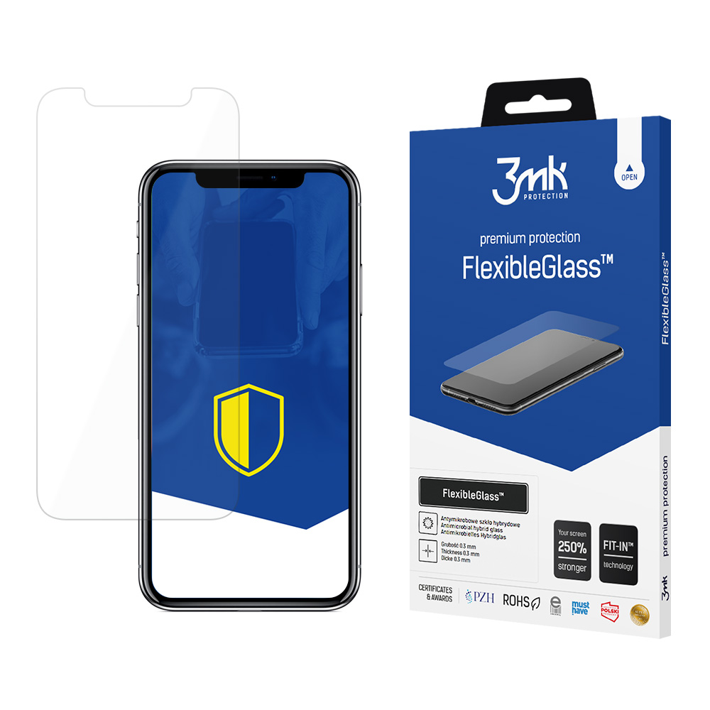 3mk FlexibleGlass hibrīda aizsargstikls iPhone X