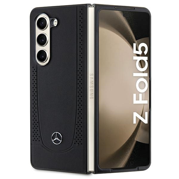 Mercedes Samsung Galaxy Z Fold 5 vāciņš Leather Urban, melns