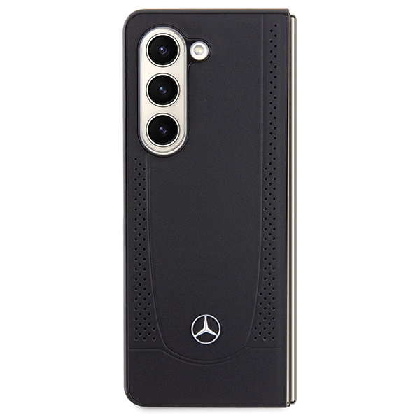 Mercedes Samsung Galaxy Z Fold 5 vāciņš Leather Urban, melns