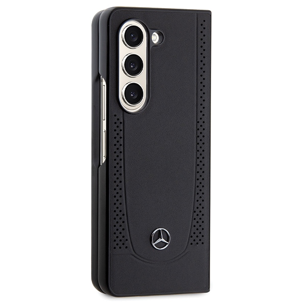 Mercedes Samsung Galaxy Z Fold 5 vāciņš Leather Urban, melns