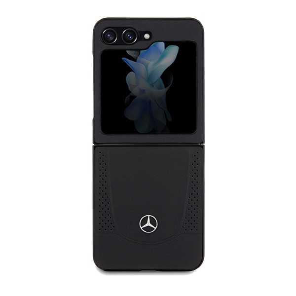 Mercedes Samsung Galaxy Z Flip 5 vāciņš Leather Urban, melns