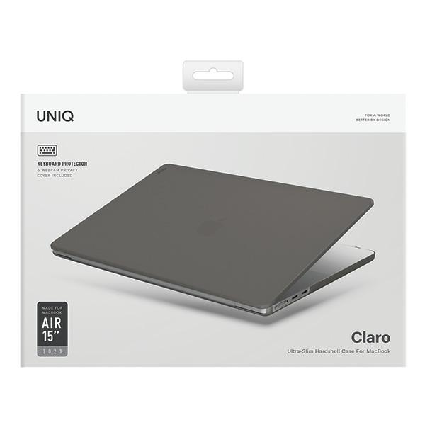 Uniq Claro MacBook Air 15" (2023) - caurspīdīgi pelēks | case transparent-gray